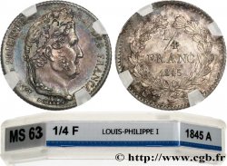 1/4 franc Louis-Philippe 1845 Paris F.166/102