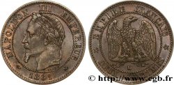 Deux centimes Napoléon III, tête laurée 1861 Bordeaux F.108A/3