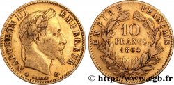 10 francs or Napoléon III, tête laurée, type définitif à grand 10 1864 Paris F.507A/6