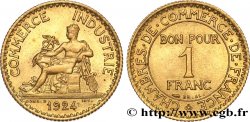 1 franc Chambres de Commerce 1924 Paris F.218/6
