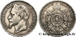 5 francs Napoléon III, tête laurée 1868 Strasbourg F.331/13 TB+ 