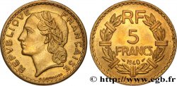 5 francs Lavrillier, bronze-aluminium 1940  F.337/4