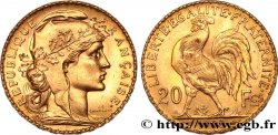 20 francs or Coq, Liberté Égalité Fraternité 1908 Paris F.535/2 MS 