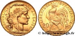 20 francs or Coq, Liberté Égalité Fraternité 1908 Paris F.535/2 MS 