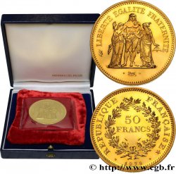 Piéfort en or de 50 francs Hercule 1979 Pessac GEM.223 P2
