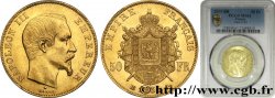 50 francs or Napoléon III, tête nue 1859 Strasbourg F.547/8