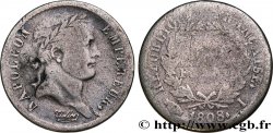 Demi-franc Napoléon Ier tête laurée, République française 1808 Limoges F.177/8 VG 