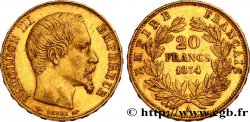 20 francs or Napoléon III, tête nue 1854 Paris F.531/2