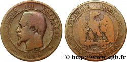 Dix centimes Napoléon III, tête nue 1853 Bordeaux F.133/7 B10 