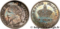 20 centimes Napoléon III, tête laurée, grand module 1867 Paris F.150/1