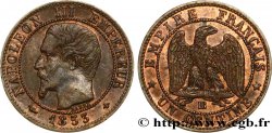 Un centime Napoléon III, tête nue 1853 Strasbourg F.102/3 TTB+ 