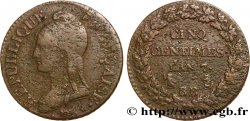Cinq centimes Dupré, grand module 1799 Strasbourg F.115/58