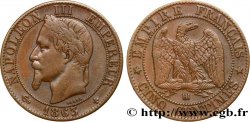 Cinq centimes Napoléon III, tête laurée 1863 Strasbourg F.117/11