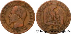Cinq centimes Napoléon III, tête nue 1855 Lyon F.116/22