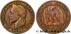Cinq centimes Napoléon III, tête laurée 1864 Paris F.117/13