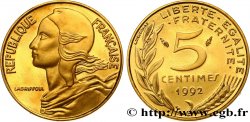 5 centimes Marianne, Belle Épreuve, 4 plis 1992 Pessac F.125/30 var.