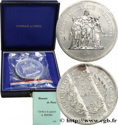 Piéfort Argent de 50 francs Hercule  1979 Pessac GEM.223 P1 MS 