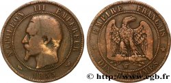 Dix centimes Napoléon III, tête nue 1855 Lille F.133/32