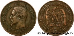 Dix centimes Napoléon III, tête nue 1855 Rouen F.133/21