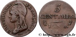 5 centimes Dupré, petit module 1796 Paris F.113/1