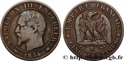 Cinq centimes Napoléon III, tête nue 1854 Bordeaux F.116/13