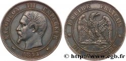 Dix centimes Napoléon III, tête nue 1854 Paris F.133/11