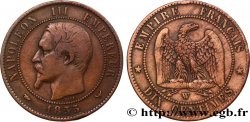 Dix centimes Napoléon III, tête nue 1855 Lille F.133/32