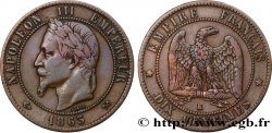 Dix centimes Napoléon III, tête laurée 1863 Bordeaux F.134/12