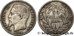50 centimes Napoléon III, tête nue 1859 Strasbourg F.187/11