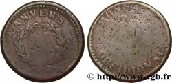 10 cent. Anvers à l’N, frappe de l’atelier de Wolschot 1814 Anvers F.130A/2