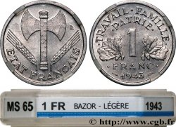 1 franc Francisque, légère 1943  F.223/3