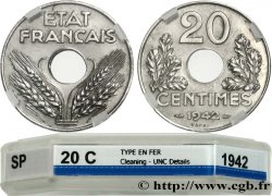 Essai de 20 centimes fer 1942 Paris GEM.53 2