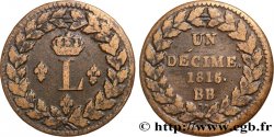 Un décime à l’L couronnée 1815  Strasbourg F.132A/3