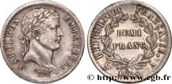 Demi-franc Napoléon Ier tête laurée, République française 1808 Paris F.177/2