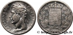 1 franc Charles X, matrice du revers à quatre feuilles 1828 Rouen F.207A/4