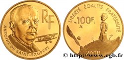 Belle Épreuve 100 francs Or - Antoine de Saint-Exupéry 2000 Pessac F5.1680 1