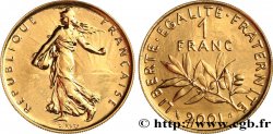 1 franc Semeuse Or, BU (Brillant Universel) 2001 Pessac F5.1007 2