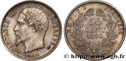 50 centimes Napoléon III, tête nue 1860 Strasbourg F.187/15