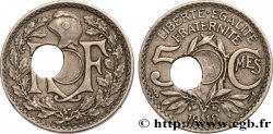 5 centimes Lindauer, grand module, trou décentré 1918 Paris F.121/2 var.