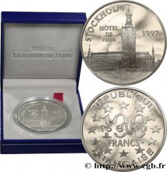 Belle Épreuve 15 euro / 100 francs - L’hôtel de Ville de Stockholm (Suède) 1997 Paris F.2028 1