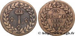 Un décime à l’L couronnée 1815  Strasbourg F.132A/3