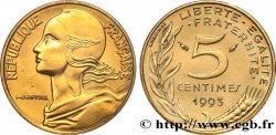 5 centimes Marianne, BU (Brillant Universel), frappe médaille 1993 Pessac F.125/34