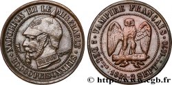Médaille satirique Cu 27, type A “Éclairs et cigarette” 1870  Schw.A1b 