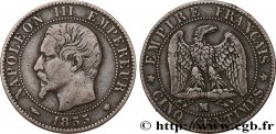 Cinq centimes Napoléon III, tête nue 1855 Marseille F.116/26