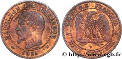 Deux centimes Napoléon III, tête nue 1855 Lille F.107/37