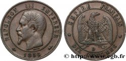 Dix centimes Napoléon III, tête nue 1856 Lyon F.133/36