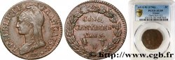 Cinq centimes Dupré, grand module 1797 Lille F.115/31