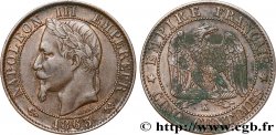 Cinq centimes Napoléon III, tête laurée 1863 Bordeaux F.117/12