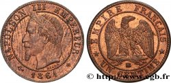 Un centime Napoléon III, tête laurée 1861 Strasbourg F.103/2