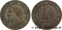 Deux centimes Napoléon III, tête nue 1857 Rouen F.107/45